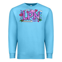 Ocean Blue Valentine LPN Premium Sweatshirt - CowhideDigitalArt