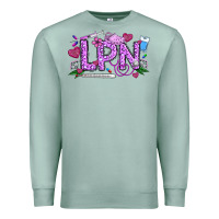 Seafoam Valentine LPN Premium Sweatshirt - CowhideDigitalArt