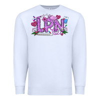 White Valentine LPN Premium Sweatshirt - CowhideDigitalArt