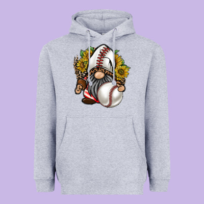 Baseball Gnome Heavyweight Hoodie Designed By Racoondesign