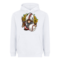 White baseball gnome Heavyweight Hoodie - RacoonDesign