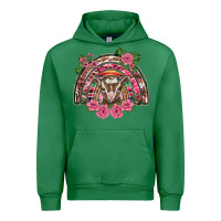 Emerald pink floral baby goat rainbow Urban Hoodie - BarkalooDesign