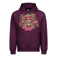 Mauve Wine pink floral baby goat rainbow Urban Hoodie - BarkalooDesign