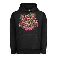 Pigment Black pink floral baby goat rainbow Urban Hoodie - BarkalooDesign