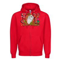 Red joy to the world Zipper Hoodie - CowhideDigitalArt