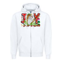 White joy to the world Zipper Hoodie - CowhideDigitalArt