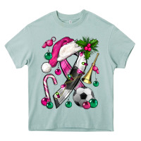 Arona Pink Christmas Breast Cancer Ribbon Soccer Heavy Core Tee - BundleAndBundleShop