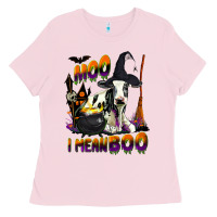 Bubblegum Pink Moo I Mean Boo Holstein Cow Ladies Tee - LillyAllenDesigns