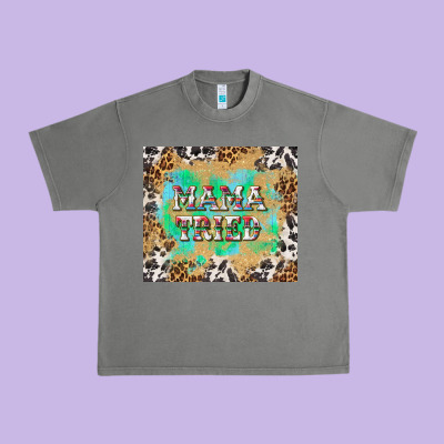 Mama Tried With Leopard And Cowhide Tumbler Tbs Urban Heavy Tee Designed By Tumblerdesignbyshophia