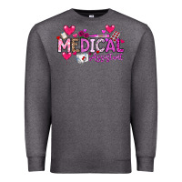 Charcoal Heather Valentine Medical Assistant Premium Sweatshirt - CowhideDigitalArt