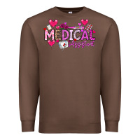 Chestnut Valentine Medical Assistant Premium Sweatshirt - CowhideDigitalArt