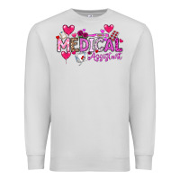 Dove Grey Valentine Medical Assistant Premium Sweatshirt - CowhideDigitalArt