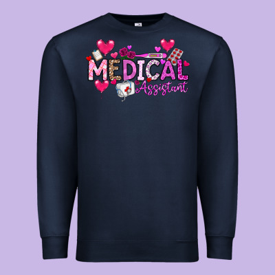 Valentine Medical Assistant Premium Sweatshirt Designed By Cowhidedigitalart