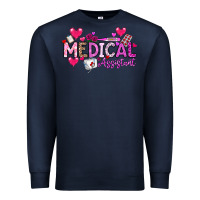 Navy Valentine Medical Assistant Premium Sweatshirt - CowhideDigitalArt