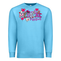 Ocean Blue Valentine Medical Assistant Premium Sweatshirt - CowhideDigitalArt