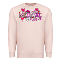 Pale Pink Valentine Medical Assistant Premium Sweatshirt - CowhideDigitalArt