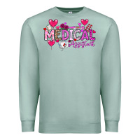 Seafoam Valentine Medical Assistant Premium Sweatshirt - CowhideDigitalArt