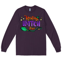 Plum resting witch face Long Sleeve Tee - Jasminsmagicworld