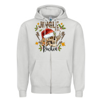 Dove Grey jingle bell rock black Zipper Hoodie - CowhideDigitalArt