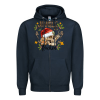 Navy jingle bell rock black Zipper Hoodie - CowhideDigitalArt