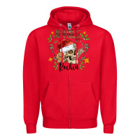 Red jingle bell rock black Zipper Hoodie - CowhideDigitalArt