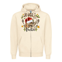 Sandshell jingle bell rock black Zipper Hoodie - CowhideDigitalArt