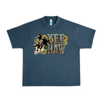 Midnight Navy Yee haw Cowboy western Urban Heavy Tee - HowdyJamesFarm