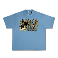 Pebble Blue Yee haw Cowboy western Urban Heavy Tee - HowdyJamesFarm