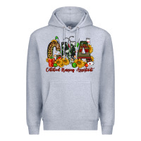 Heather Grey christmas cna certified nursing assistant Premium Hoodie - FaDigitalArtStudio