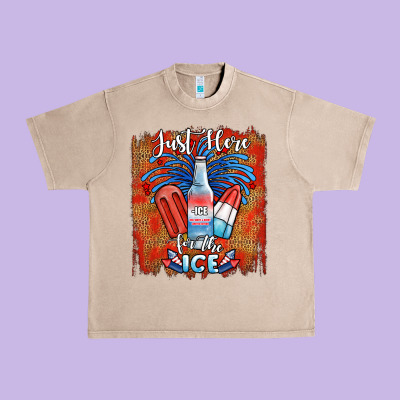Just Here For The Ice Urban Heavy Tee Designed By Jahusdesignshop