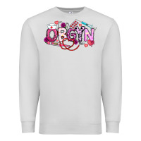 Dove Grey Valentine OBGYN Premium Sweatshirt - CowhideDigitalArt