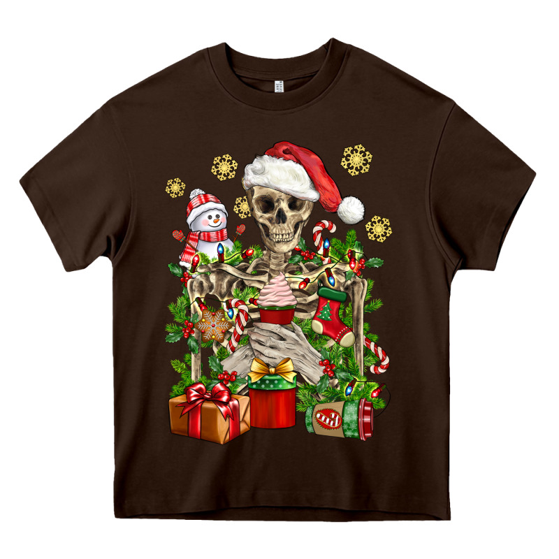Skeleton Christmas Element Snowman Awda Heavy Core Tee by BundleAndBundleShop | Teevron