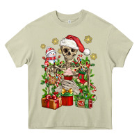 Mossy Skeleton Christmas Element Snowman Awda Heavy Core Tee - BundleAndBundleShop