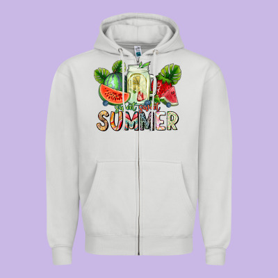 Sweet Sweet Summer Zipper Hoodie Designed By Cowhidedigitalart