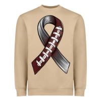 Gray Ribbon American Football Heavyweight Sweatshirt | Teevron