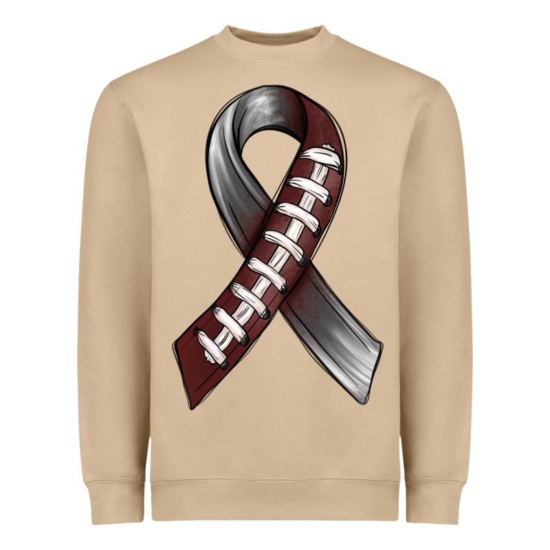 Gray Ribbon American Football Heavyweight Sweatshirt by BundleAndBundleShop | Teevron