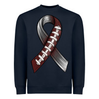 Navy Gray Ribbon American Football Heavyweight Sweatshirt - BundleAndBundleShop
