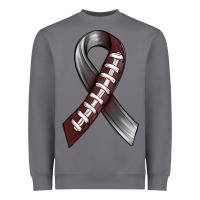 Storm Gray Ribbon American Football Heavyweight Sweatshirt - BundleAndBundleShop