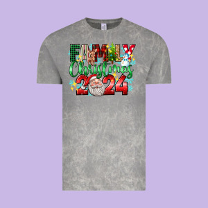 Family Christmas 2024 Vintage Tee Designed By Texasbilliewilder