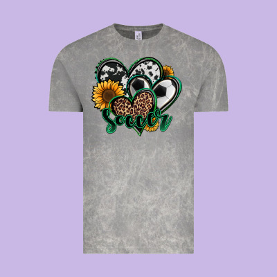 Soccer Hearts Vintage Tee Designed By Jasminsmagicworld