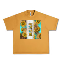 Peanut Butter western mother's day mama with turquoise and sunflowers and leopard tu Urban Heavy Tee - TumblerDesignByShophia