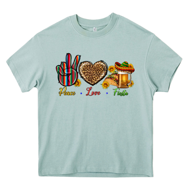 Peace Love Fiesta Heavy Core Tee by BundleAndBundleShop | Teevron
