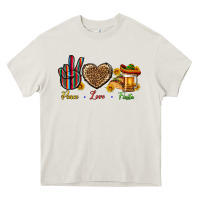 Cream Peace Love Fiesta Heavy Core Tee - BundleAndBundleShop