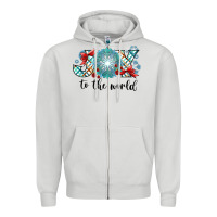 Joy To The World Zipper Hoodie | Teevron