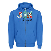 True Royal Joy to the World Zipper Hoodie - CowhideDigitalArt