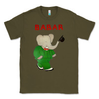 Army Green babar the elephant Classic Tee - lanVoArt