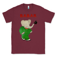 Burgundy babar the elephant Classic Tee - lanVoArt