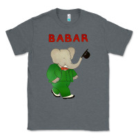 Charcoal Heather babar the elephant Classic Tee - lanVoArt