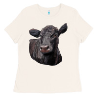 Bone Black Angus Cow Illustrations Ladies Tee - LillyAllenDesigns