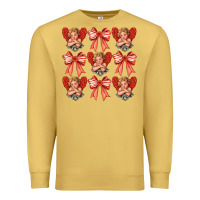 Antique Gold Valentines Eros and bow Premium Sweatshirt - CowhideDigitalArt